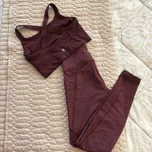 ATHLETA set leggings and bra top, LIKE NEW  top is XS and leggings are XXS.